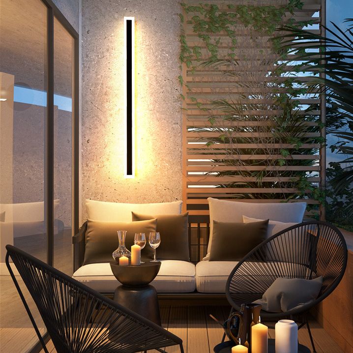 Modern Style Linear Sconce Light Fixtures Metal 1 Light Wall Mounted Lighting