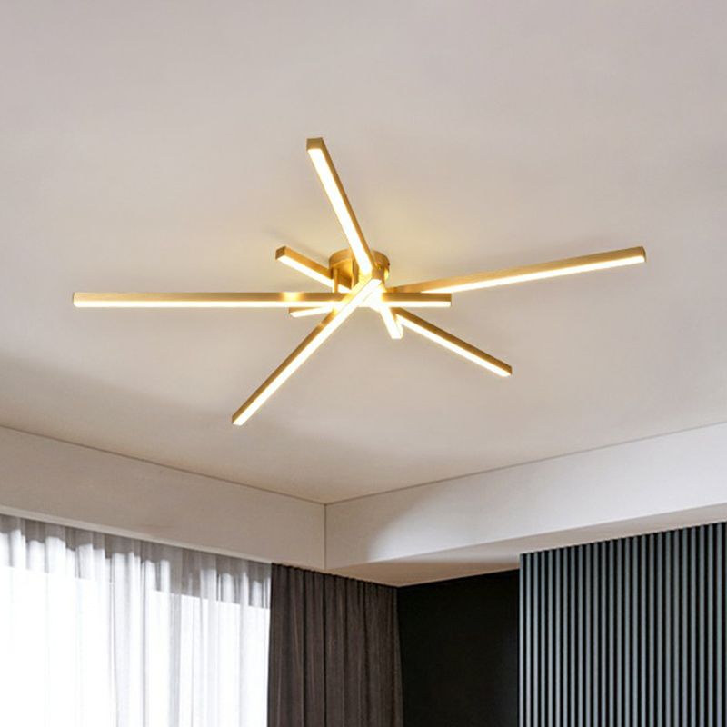 Lampada a soffitto a led scoppiato Minalismo Metal Living Room Semi Flush Mount Light