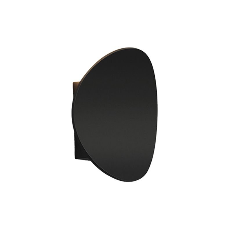 Oval Shade Metal Wall Sconce Modern Style Single Light Wall Mount Lighting