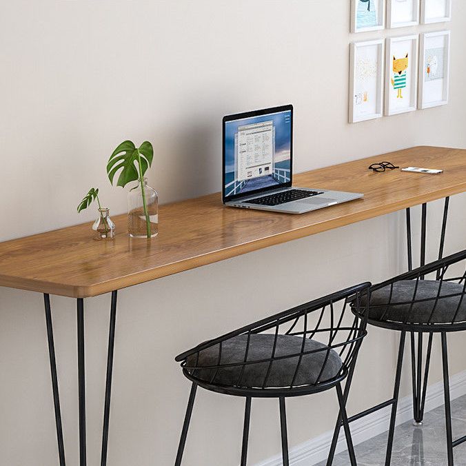 Rectangle Artificial Wood Dining Table Counter Height Table with 4 Legs