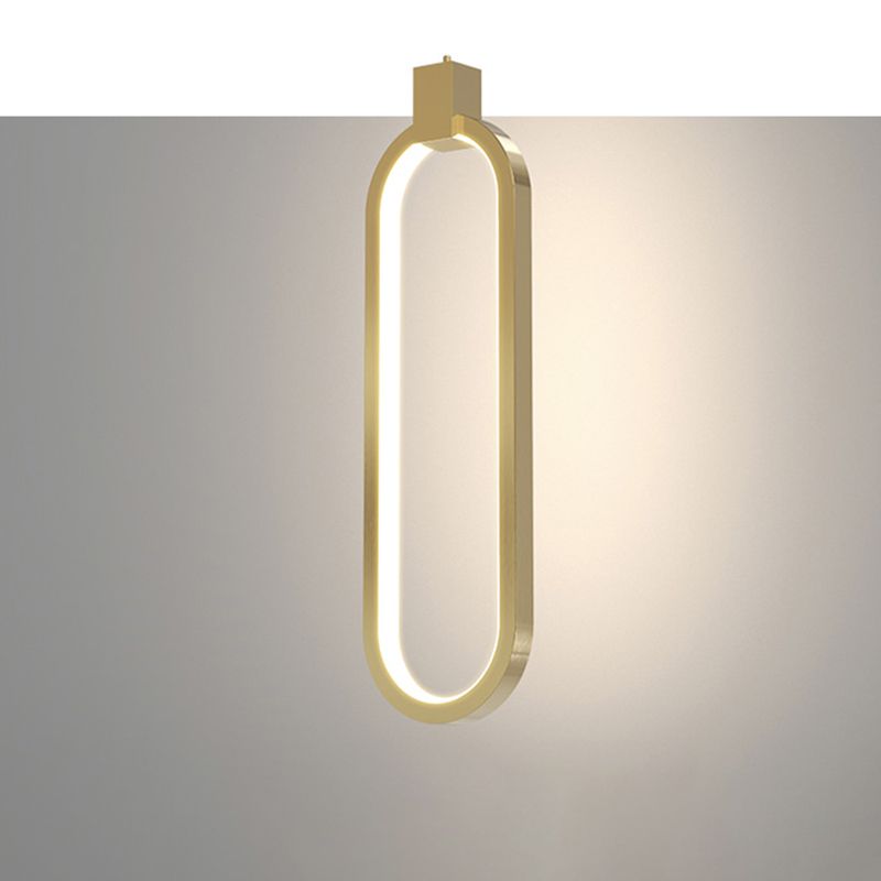 Camera da letto geometrica a sospensione a sospensione Luce in metallo LED minimalista Afferma del soffitto in oro