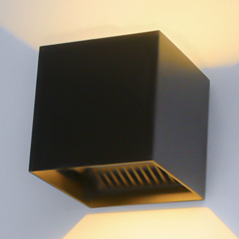Quadratische Leuchtenleuchte moderne LED -LED -Wandbeleuchtung im Freien