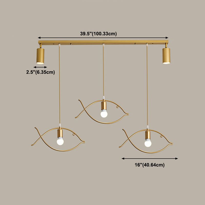 Gold Island Lights Contemporary Metal Island Ideas para cocina