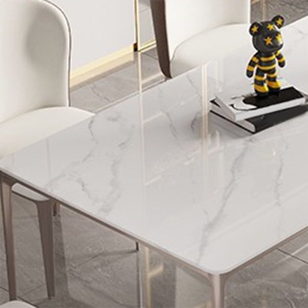 Modern Sintered Stone Top Dining Set Rectangle 1/2/4/5/6 Pieces Dining Room Table Set