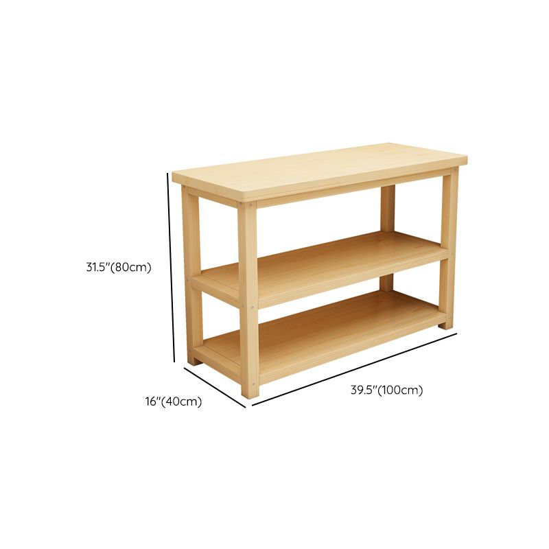 Modern Natural Finish Pine Wood Kitchen Island Table for Home