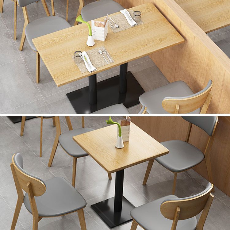 Industrialstil Esstisch Heimküche Abendessen Möbel mit schwarzer Metallbasis