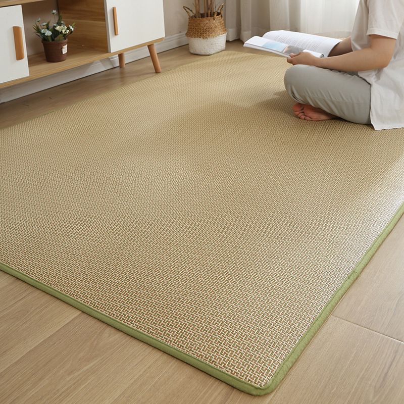 Dunkelbrauner Dorf Teppich Polyester Sisal Teppich Nicht-Rutsch-Backing Teppich für Salon