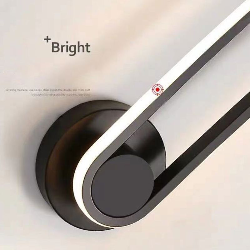 Oval Shape Metal Wall Light Modern Style Single Light Wall Sconce Light