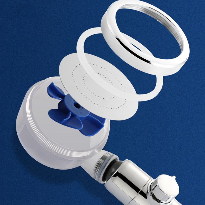 Silver Handheld Shower Head with Katalyst Adjustable Shower Heads