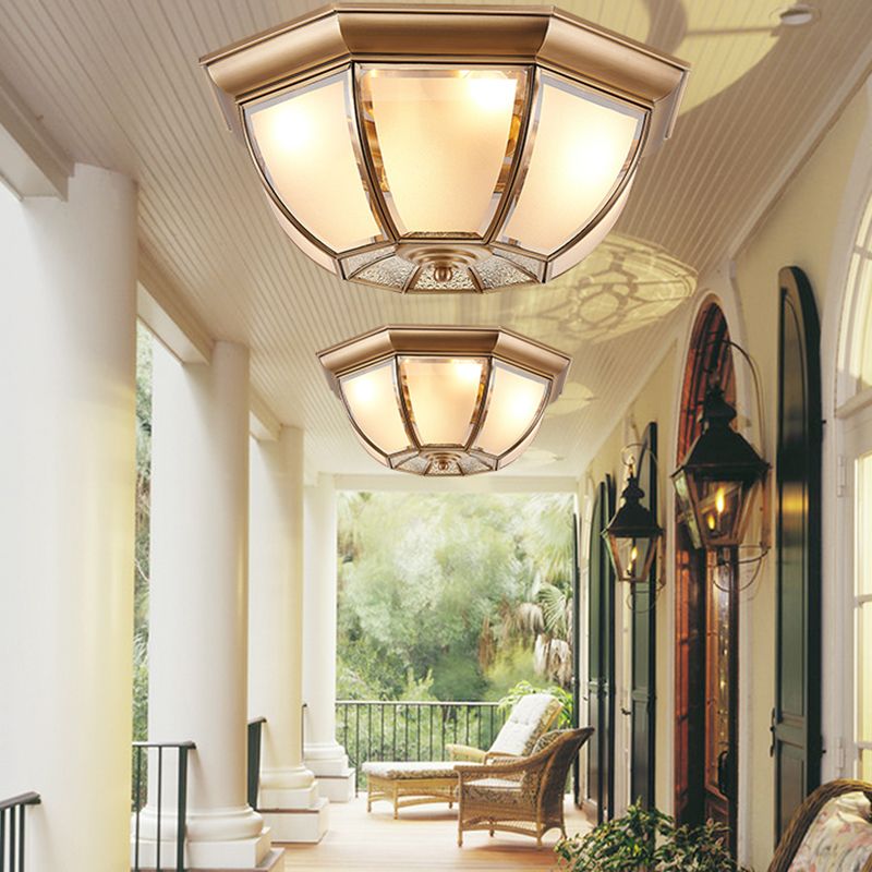 American Colonial Ceiling Light Multi Lights Close to Ceiling Lamp for Bedroom