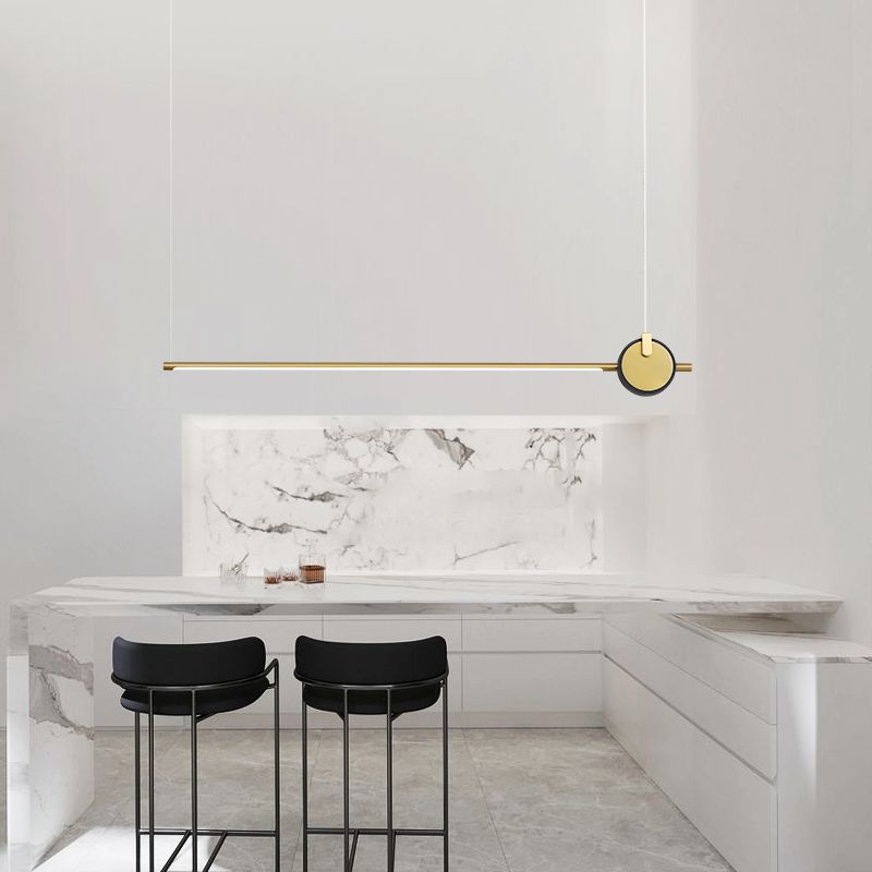 Éclairage d'éclairage à île moderne 1 Light Suspension LED de restaurant Light avec une teinte acrylique