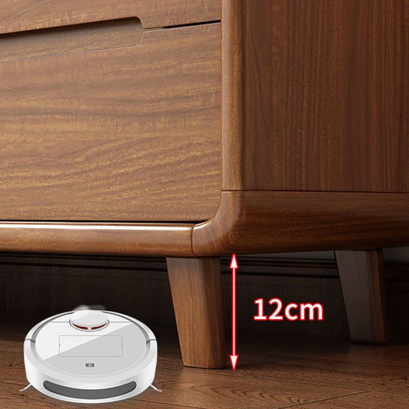 Contemporary Wooden Storage Chest Home Chest in Brown with Drawers