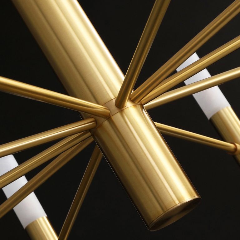 Modern Style Sputnik Chandelier Metal Suspension Light for Living Room Dining Room