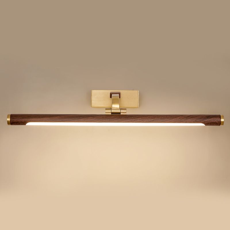 Linear Shape Metal Vanity Lights Modern Style 1 Light Vanity Light Fixtures in Brown