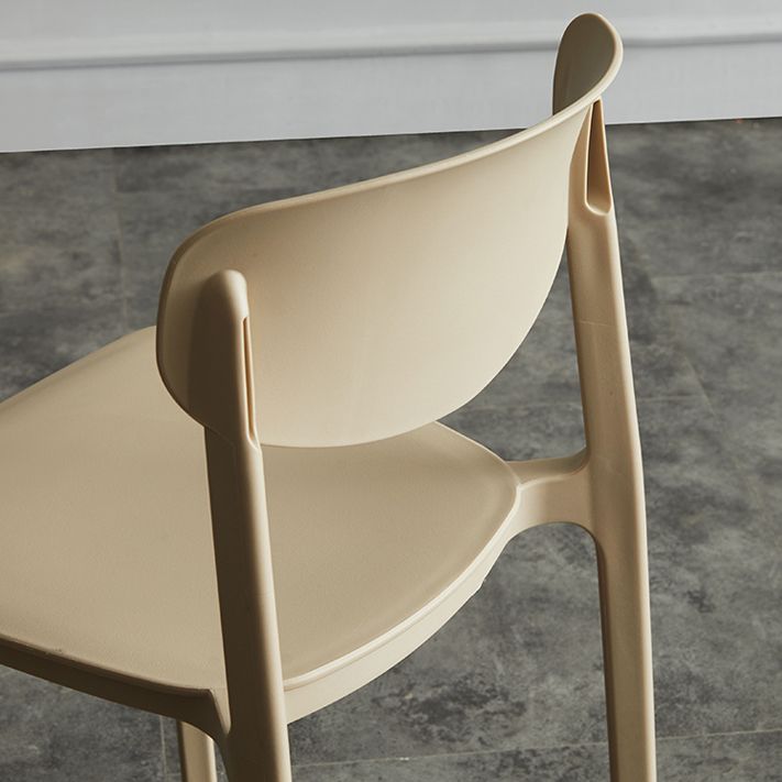 Plastic Contemporary Side Chair Open Back Indoor-Outdoor Chair