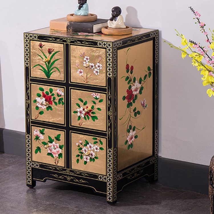 Contemporary Glam Double Dresser Birch Vertical Storage Chest Dresser for Bedroom