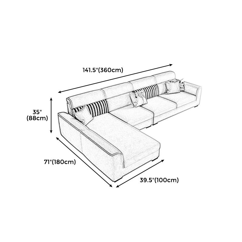 34,6 "h divano e chaise longo per soggiorno per lino lino/in finta pelle in pelle per soggiorno per soggiorno