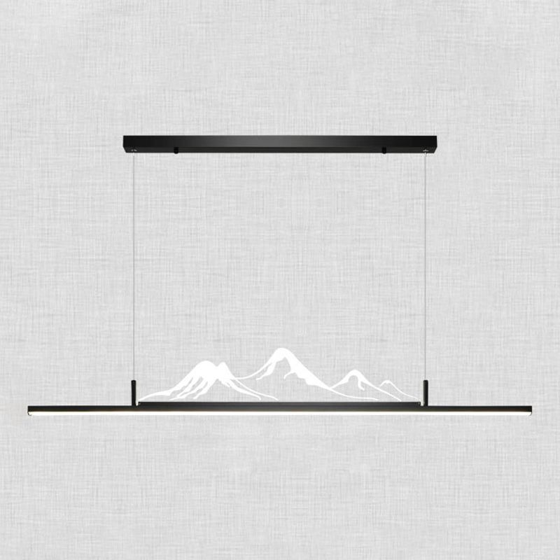 Accesorios de iluminación lineal modernos de aluminio Luz de la isla de la isla Luz