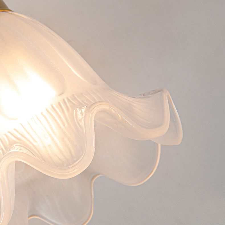 Modern Minimalist Style Gooseneck Wall Mounted Light Fixture 1 Light Wall Sconce Lights with Glass Shade