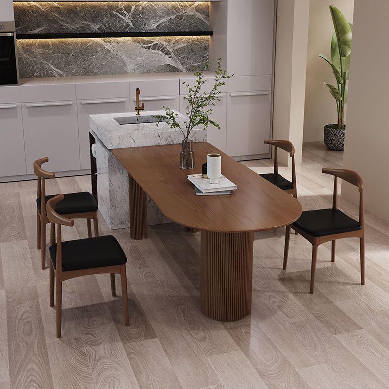 Mesa de pino sólida de forma gratuita Simplicidad de 3 patas para comedor para comedor