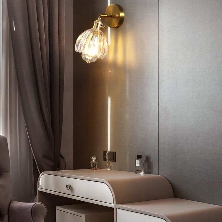 Minimalismo moderno Pronzo della parete della casa con ombra di vetro per camera da letto per bambini