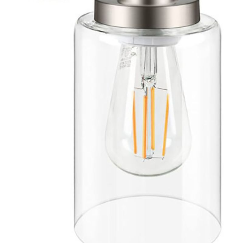 Metal and Glass Bathroom Vanity Lighting Multi - Light Bath Sconce in Chrome