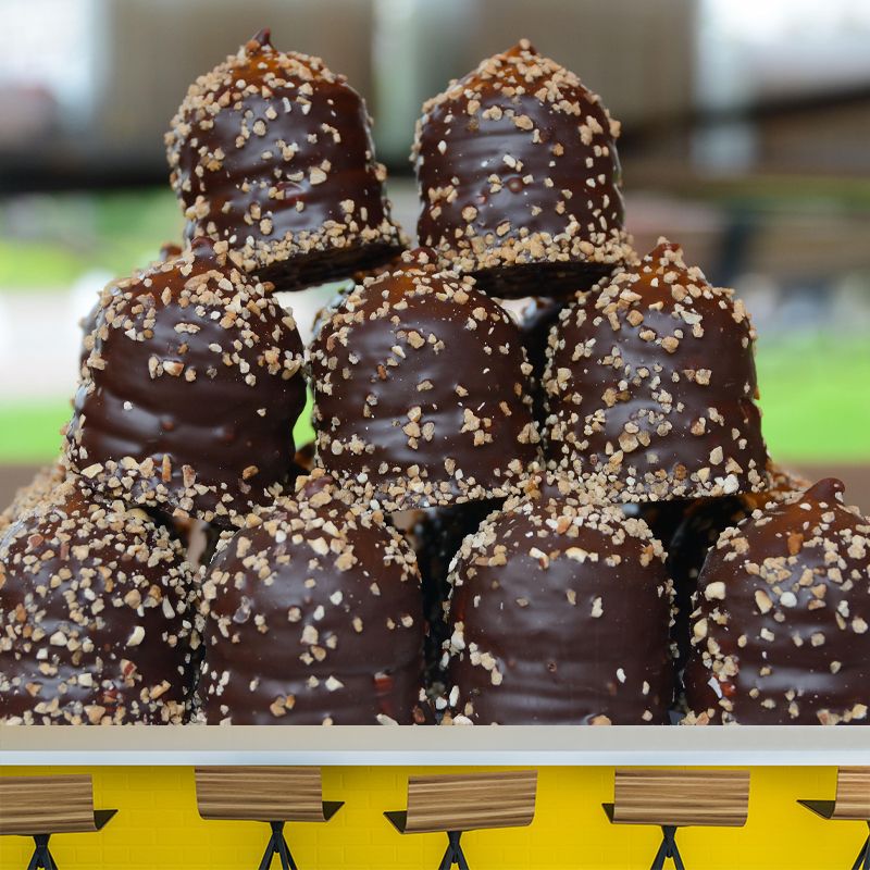 Customized Wall Mural Dessert with Chocolate Pattern  Mildew Resistant Wallpaper Commerce Shop