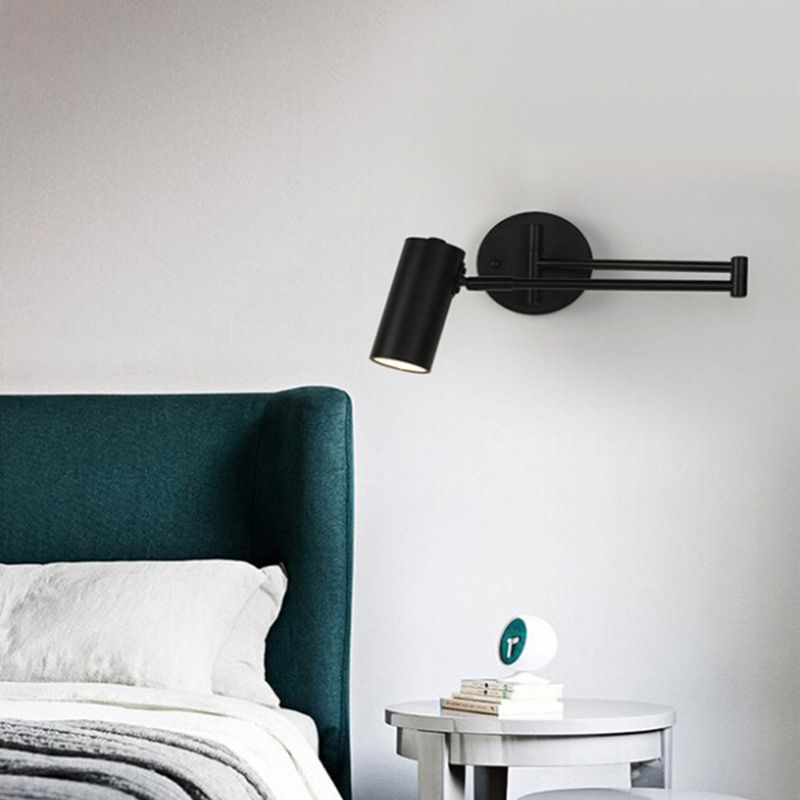 Modernas apliques del brazo oscilante de la pared de metal 1 lámpara de apliques de luz