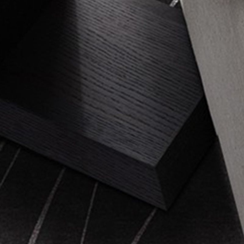 Contemporary Wood End Table Rectangular C-shape Sofa Side Accent Table