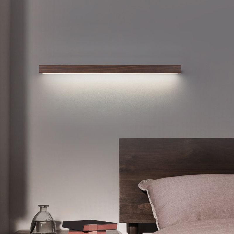 Contemporary Vanity Light Creative Wooden LED Wall Light Sconce for Washroom