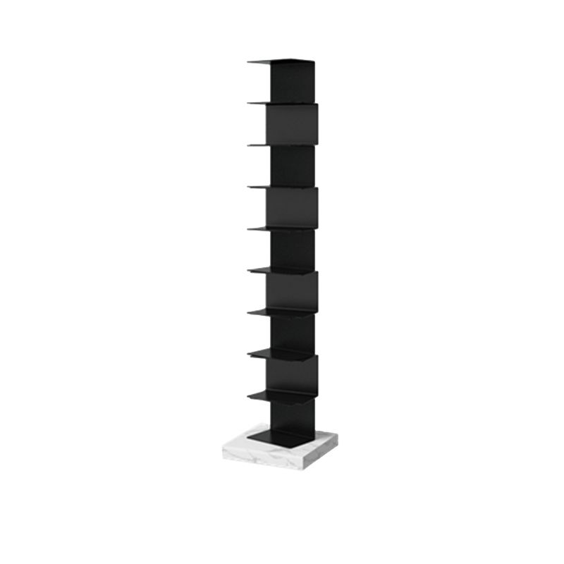 Modern Style Vertical Bookshelf Closed Back Metal Bookcase for Home
