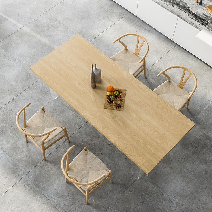 Modern 1/2/5 Pieces Rectangle Dining Table Set Solid Wood Dining Table with Chairs
