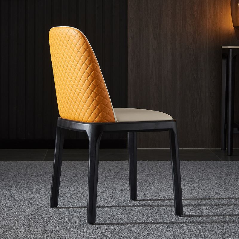 Eigentijdse stijl zijstoelen armloze Parsons stoelen met houten benen