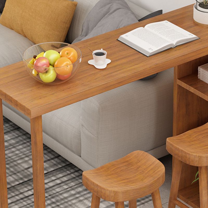 Modern Pub Height Dining Table Natural Pine Counter Height Table
