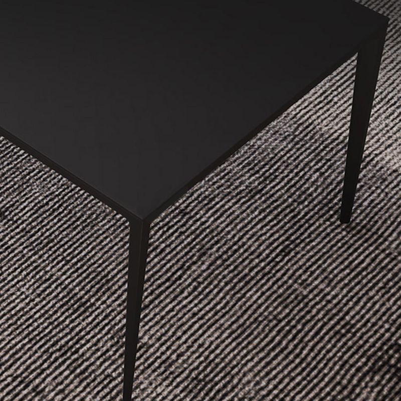 Black Stone Rectangle Dining Table Set 1/4/5/6 Pieces Dinette Set for Home