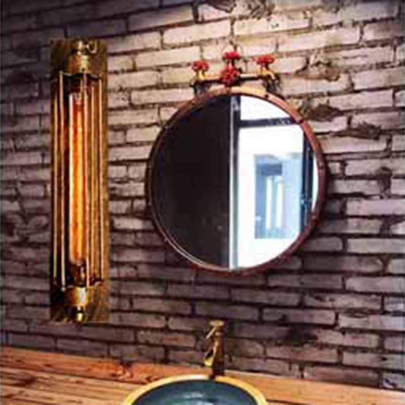 Contemporary Wall Sconce Cylinder Shape Vanity Lamp with Metal Shade for Bathroom