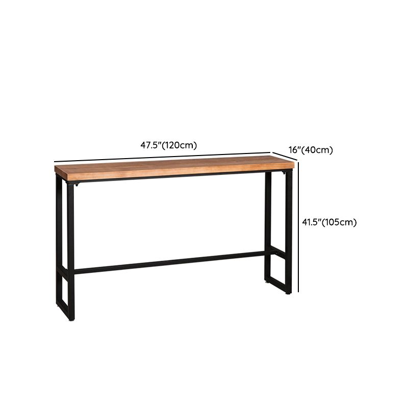 Contemporary Rectangle Bar Set 1/5 Pieces Solid Wood Pub Dining Set for Dining Room