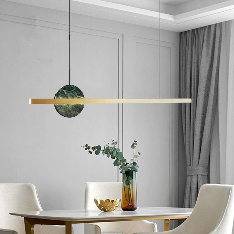Simple Hanging Island Light Marble LED Hanging Lighting Fixture for Sitting Room