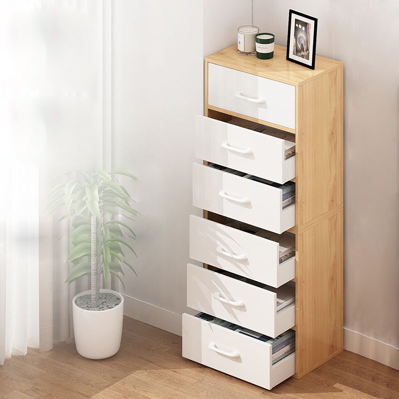 Contemporary Wood Storage Cabinet Modern Drawers Included Accent Chest