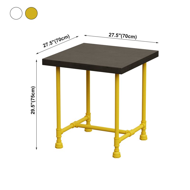Industrial Style Dining Table Solid Wood Dining Table with Trestle Base