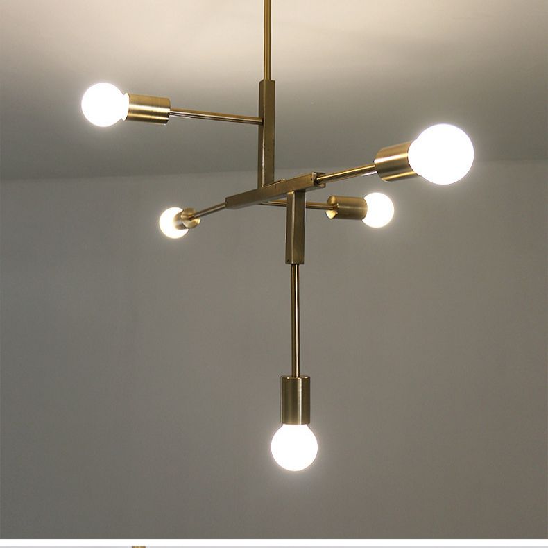 Moderno lampadario minimalista lineare lampadario vetro bianco molecolare 5 lampadario soffitto leggero