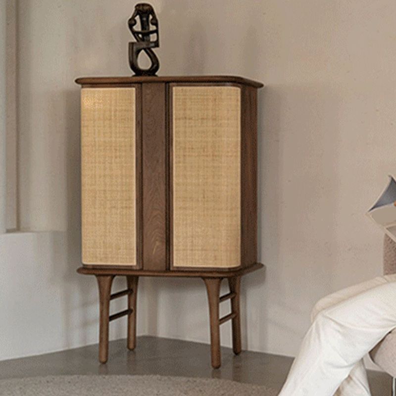 Rectangle Storage Cabinet Solid Wood Standard Cabinet with Doors