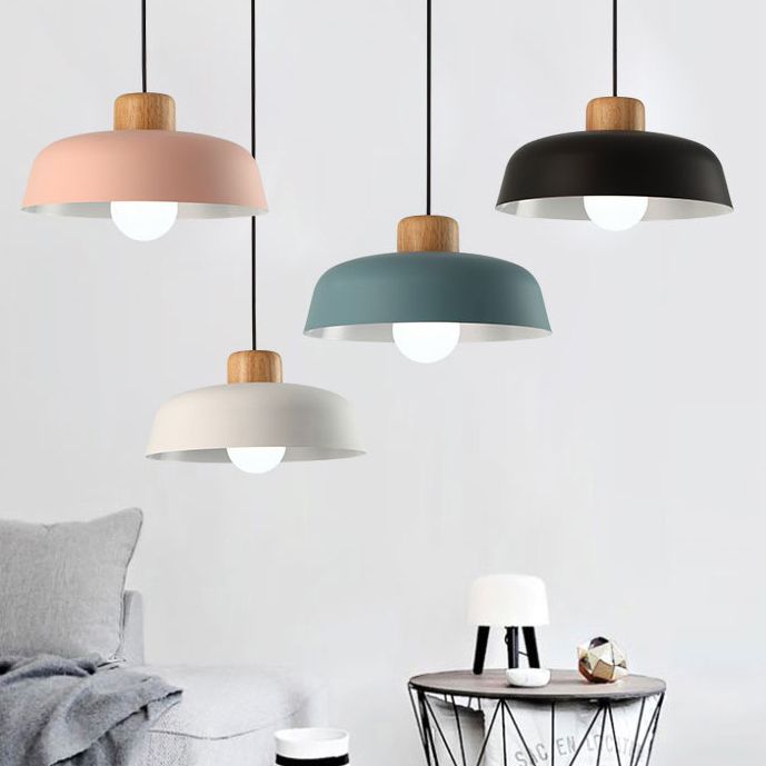 Macaroon Dome Pendant Light Down Light Metal Ceiling Pendant Light for Kitchen