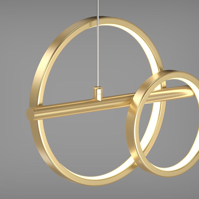 Modern 6/7-Light Golden Kitchen Island Lighting LED Unique Island Pendant Lighting