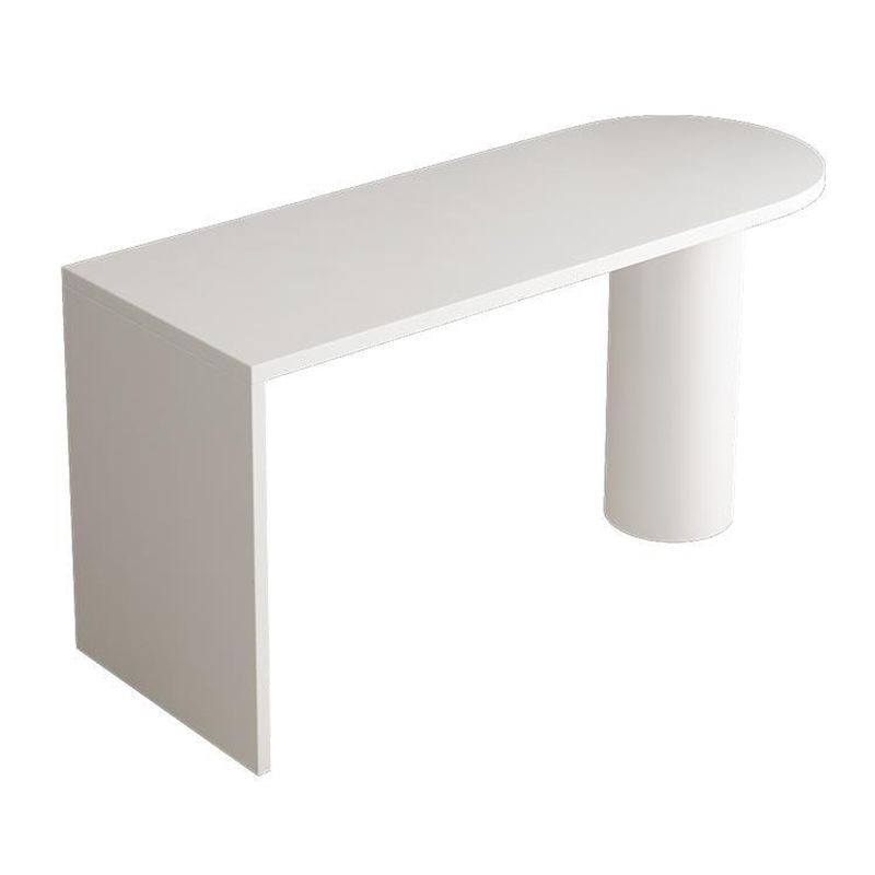 Contemporary Double Pedestal Bar Table White Solid Wood Bar Dining Table