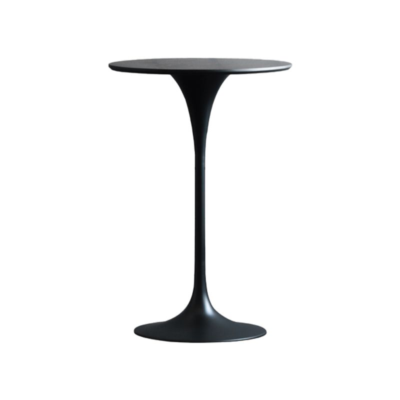 Industrial Metal Bar Table Round Top 41.3"H Pedestal Bistro Table for Cafe and Breakroom