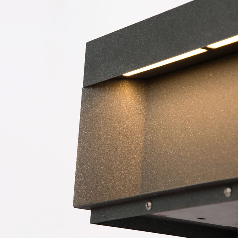 Square Pillar Lamp Modern Outdoor Waterproof Light for Courtyard