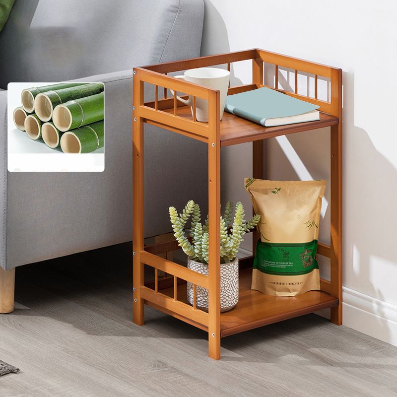 11" Wide Contemporary Corner Table Rectangular Accent Side Table with Storage