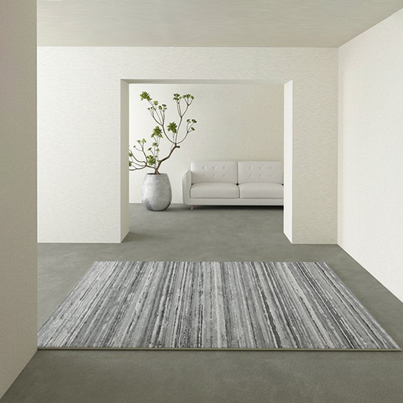 Freizeit Teppich Teppich Moderner Streifenmuster Teppich Polyester Waschbar Teppich mit Rutsch-Rücken