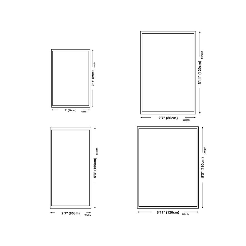 Minimalist Living Room Carpet Artistic Contrast Panel Rug Polyester Stain Resistant Indoor Rug